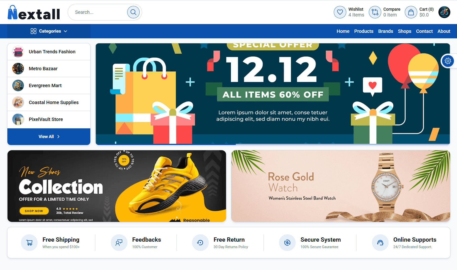 Storefront Homepage